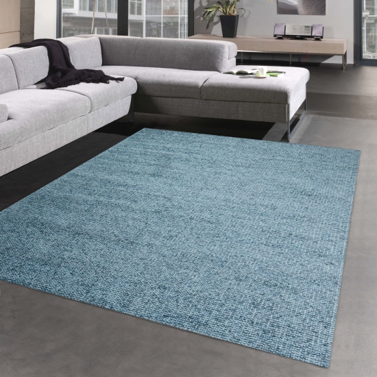 Teppich für Schlaf- & Gästezimmer in blau