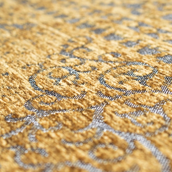 Moderner & Klassischer Teppich Orientteppich Wohnzimmer Teppich in Gold Silber