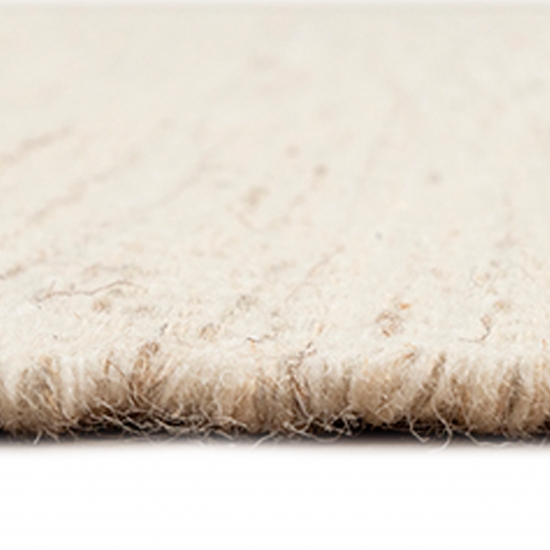 Handgewebter Wollteppich für Wohn- Schlaf- oder Esszimmer - creme-beige