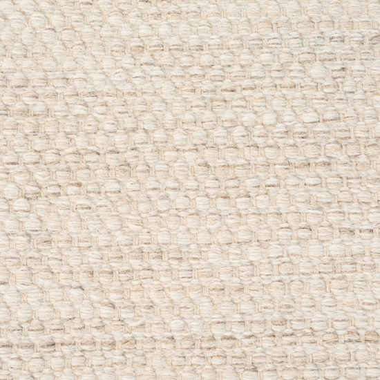 Handgewebter Wollteppich in edlem Creme für Wohnzimmer oder Schlafzimmer