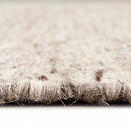 Handgewebter Wollteppich in eleganter Taupe-Farbe modern und pflegeleicht