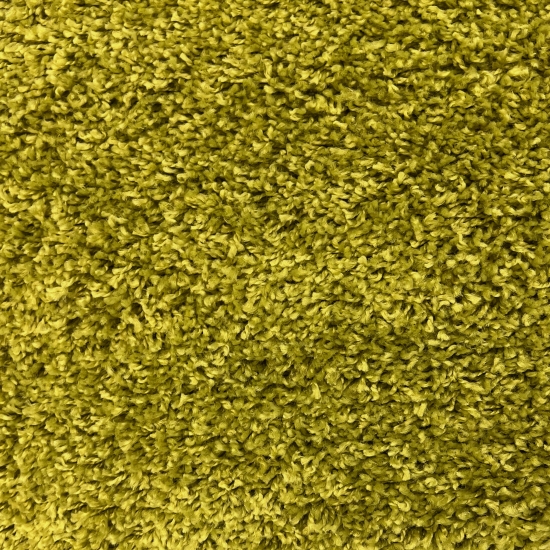 Preview: Moderner Hochflor Teppich in Moosgrün – stilvolles Design und angenehme Haptik