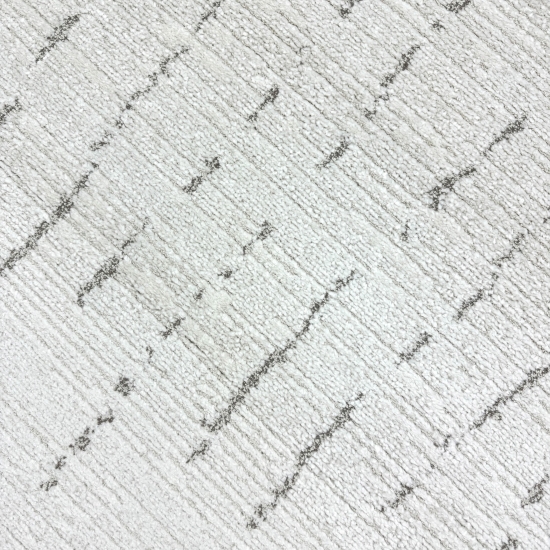 Wohnzimmer Teppich Schlafzimmer weich Strichmuster - creme mit grauen Streifen