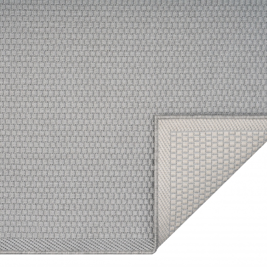 Einfarbiger 3D-Effekt-Teppich in grau für den Innen- und Außenbereich