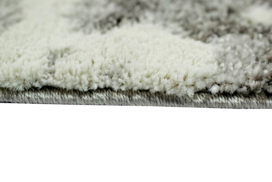 Teppich Wohnzimmerteppich abstraktes Muster grau creme