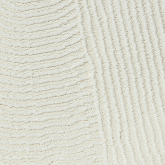 Moderner Recycling-Teppich • ovale Linienformen • in creme