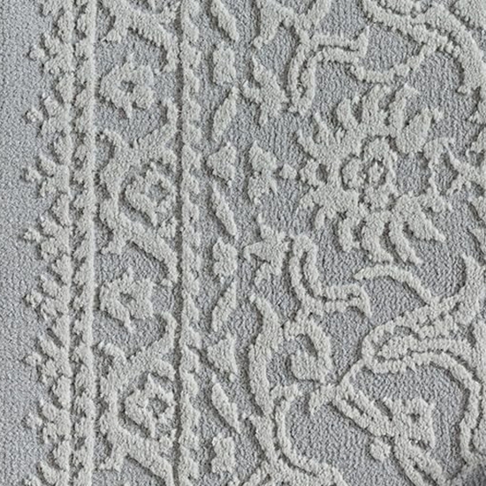 Recycling Teppich Grau Ornament Stil modern Wohnbereich