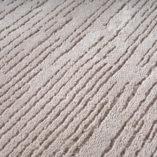 Preview: Stilvoller Teppich mit feiner Struktur und modernem Liniendesign in Beige Preview: Stilvoller Teppich mit feiner Struktur und modernem Liniendesign in Beige