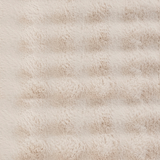 Preview: Wohnzimmer-teppich kuschelig weich antirutsch mit besonderer Bubbleform in Beige