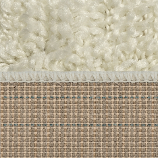 Shaggy Teppich in Creme – moderner Hochflor Teppich mit weicher Struktur und zeitlosem Design