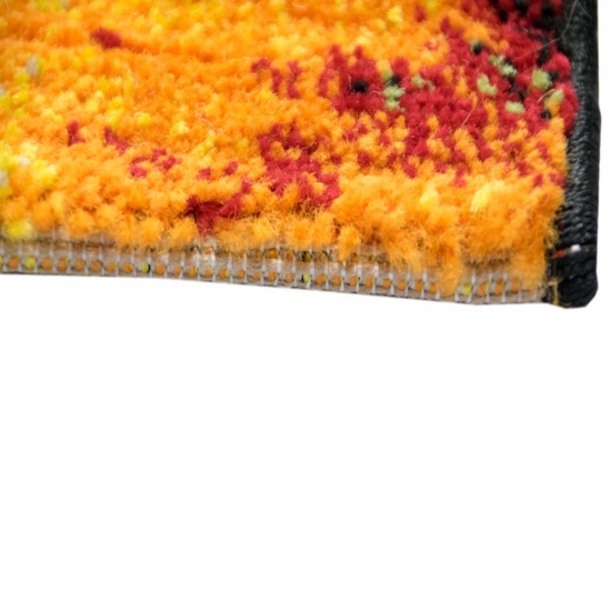 Designteppich Tiger Motiv Orange Creme mit grafischer Eleganz