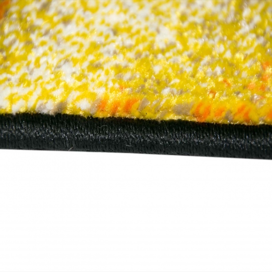 Designteppich Tiger Motiv Orange Creme mit grafischer Eleganz