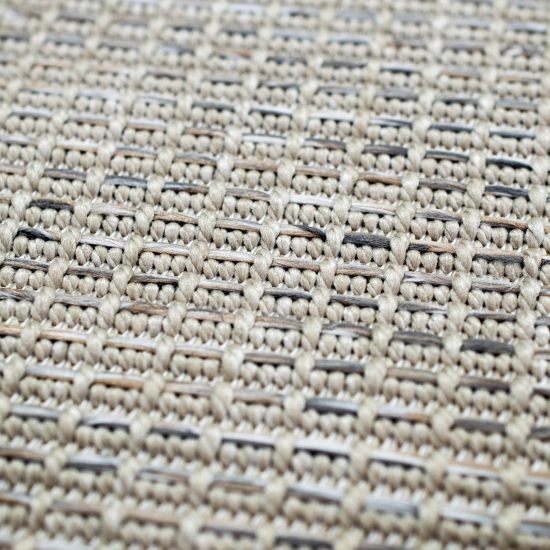 Indoor & Outdoor Teppich Sisal Optik Balkon Küche Terrasse Wohnzimmer - beige grau