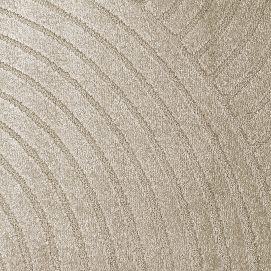 Moderner Teppich mit geschwungenem Muster in beige