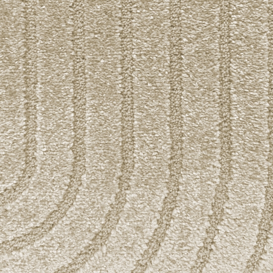 Moderner Teppich mit geschwungenem Muster in beige
