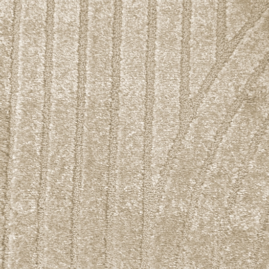 Moderner Teppich mit geschwungenem Muster in beige