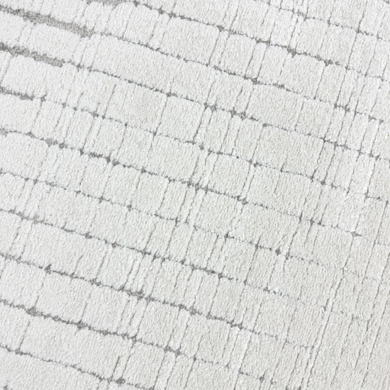 Wohnzimmerteppich Schlafzimmerteppich hoch tief Effekt Kreis Design mit strichen in creme beige