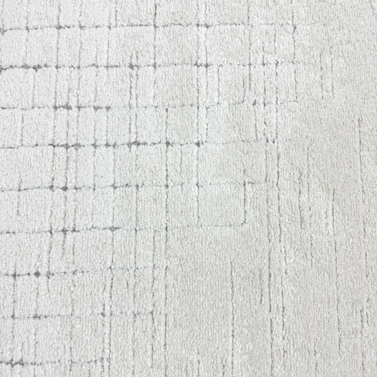 Wohnzimmerteppich Schlafzimmerteppich hoch tief Effekt Kreis Design mit strichen in creme beige
