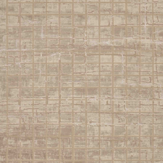 Teppich im orientalischen Retro-Stil • Hoch-Tief-Effekt • liniert in beige
