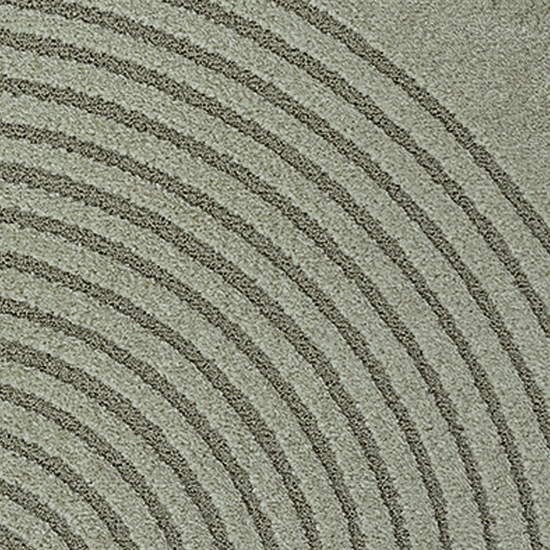 Designteppich Grün mit 3D-Kreismuster modern und elegant