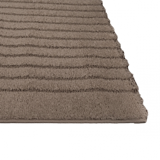 Designteppich Braun mit 3D-Kreismuster elegant und modern