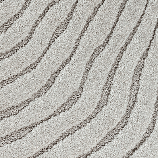 Preview: Runder Designteppich grau mit Wellenstruktur modern & elegant