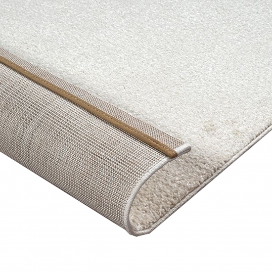 Preview: Minimalistischer Teppich Hoch-Tief-Effekt im abstrakten Muster in creme