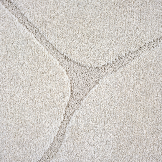 Teppich Wohnzimmer Höheneffekt im abstrakten Muster in creme