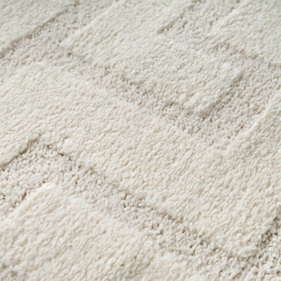 Teppich Modern Creme mit Strukturdesign und eleganter Oberfläche