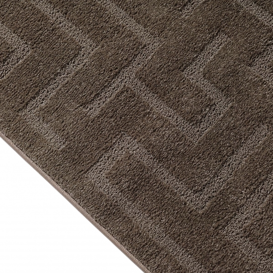 Teppich Designer Dunkelbraun elegant strukturiert modern