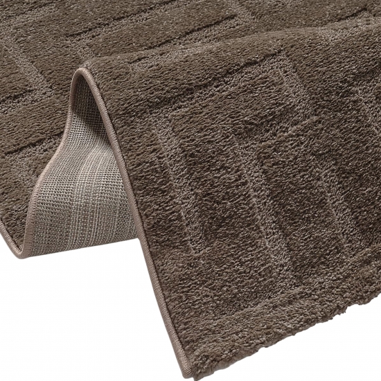 Teppich Designer Dunkelbraun elegant strukturiert modern
