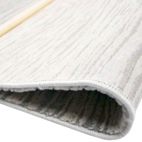 Moderner Teppich Wohnzimmerteppich Kurzflor Teppich meliert grau beige
