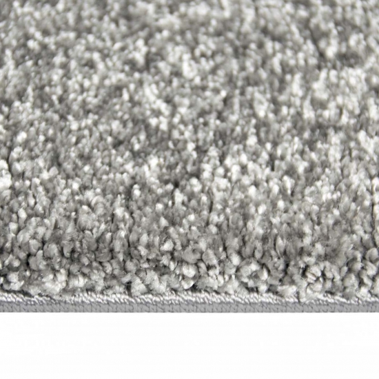 Hell-dunkel Effekt Teppich für Gästezimmer | flauschig | silber