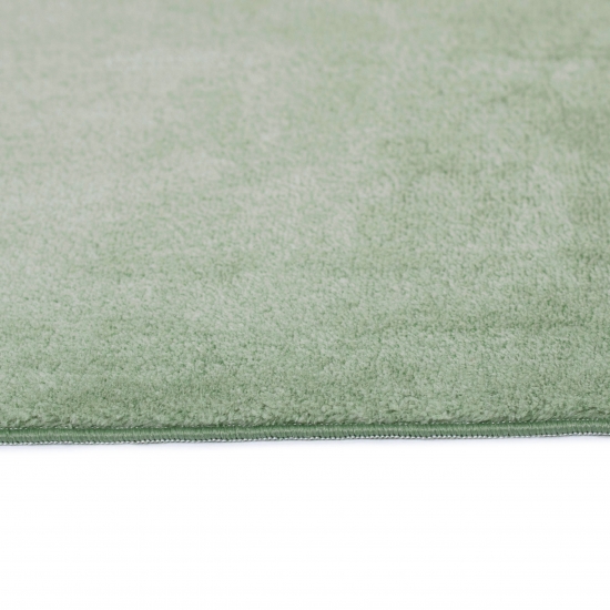 Preview: Badezimmer Teppich mit abgerundeten Ecken | waschbar | in grün