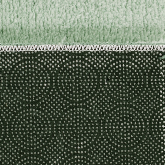 Badezimmer Teppich mit abgerundeten Ecken | waschbar | in grün