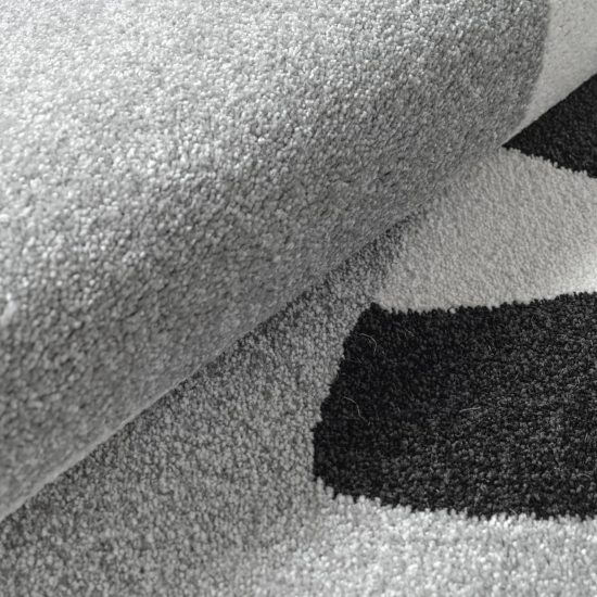 Preview: Design Kinderteppich Grau Monster Look