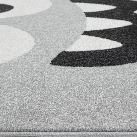 Design Kinderteppich Grau Monster Look