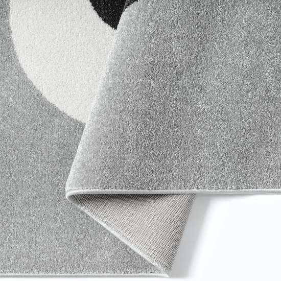 Design Kinderteppich Grau Monster Look
