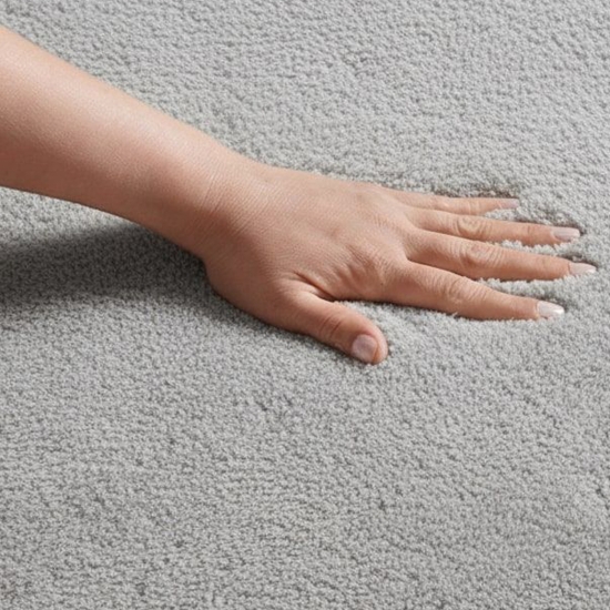Preview: Teppich grau sanft mit moderner Wellenform