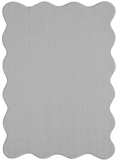 Teppich grau sanft mit moderner Wellenform