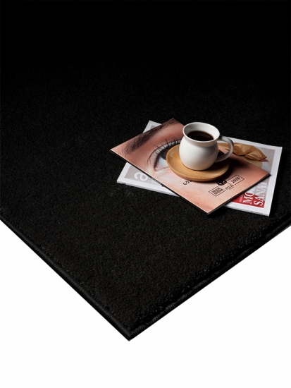 Teppich Schwarz modern Uni elegant zeitlos stilvoll