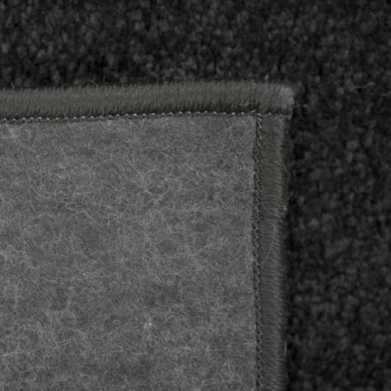 Teppich Schwarz modern Uni elegant zeitlos stilvoll