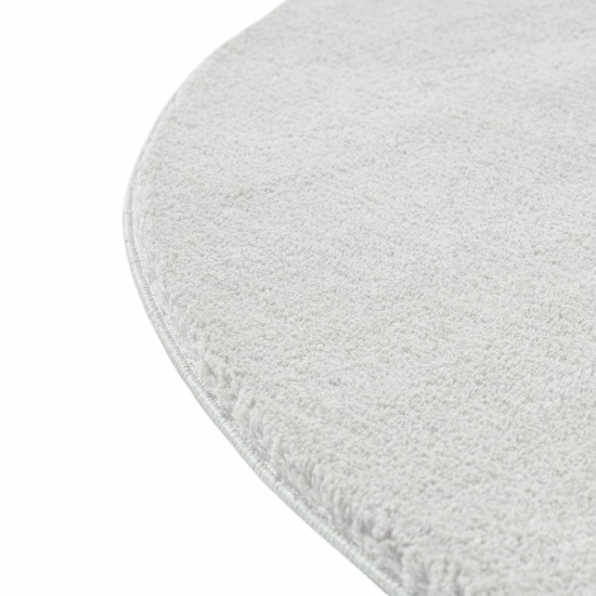 Preview: Design Teppich Shape in eleganter Freiform weich Creme