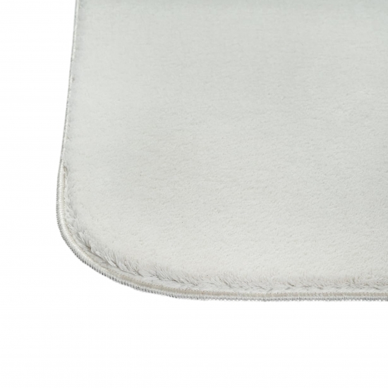 Preview: Design Teppich Shape in eleganter Freiform weich Creme