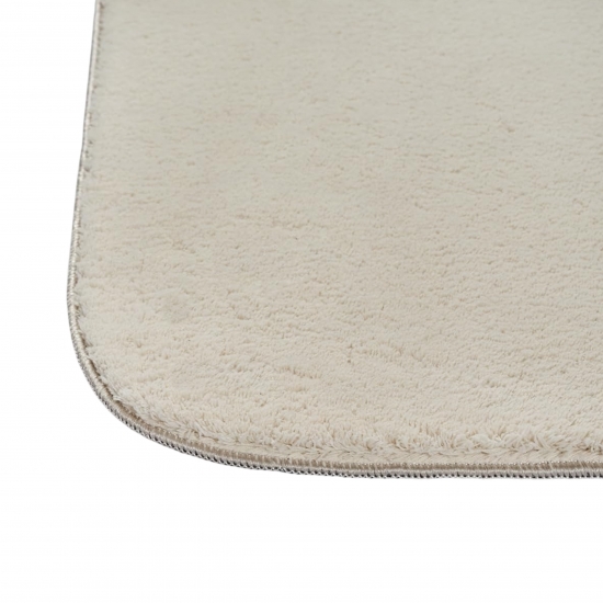 Preview: Design Teppich Shape in eleganter Freiform weich Beige