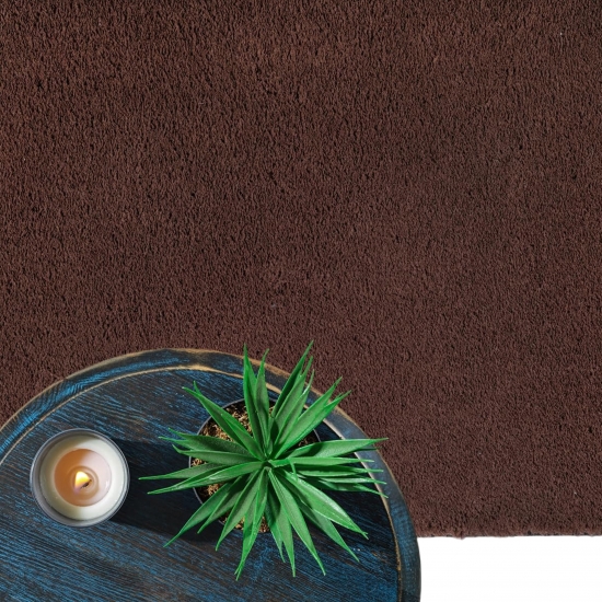 Design Teppich Shape in eleganter Freiform weich Braun