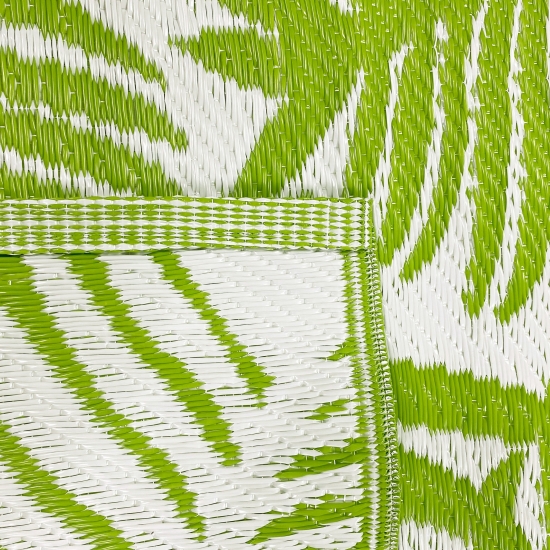 Outdoor-Teppich mit Palmenblätter Design in grün