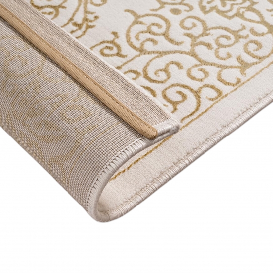 Teppich Creme Gold Ornament Stil modern