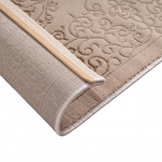 Teppich Beige Ornament Stil modern Wohnbereich