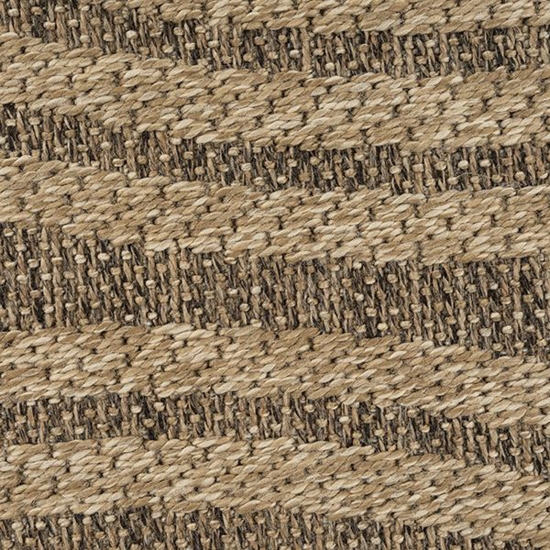 In- & Outdoor Teppich mit geometrischem Bogenmuster in braun beige
